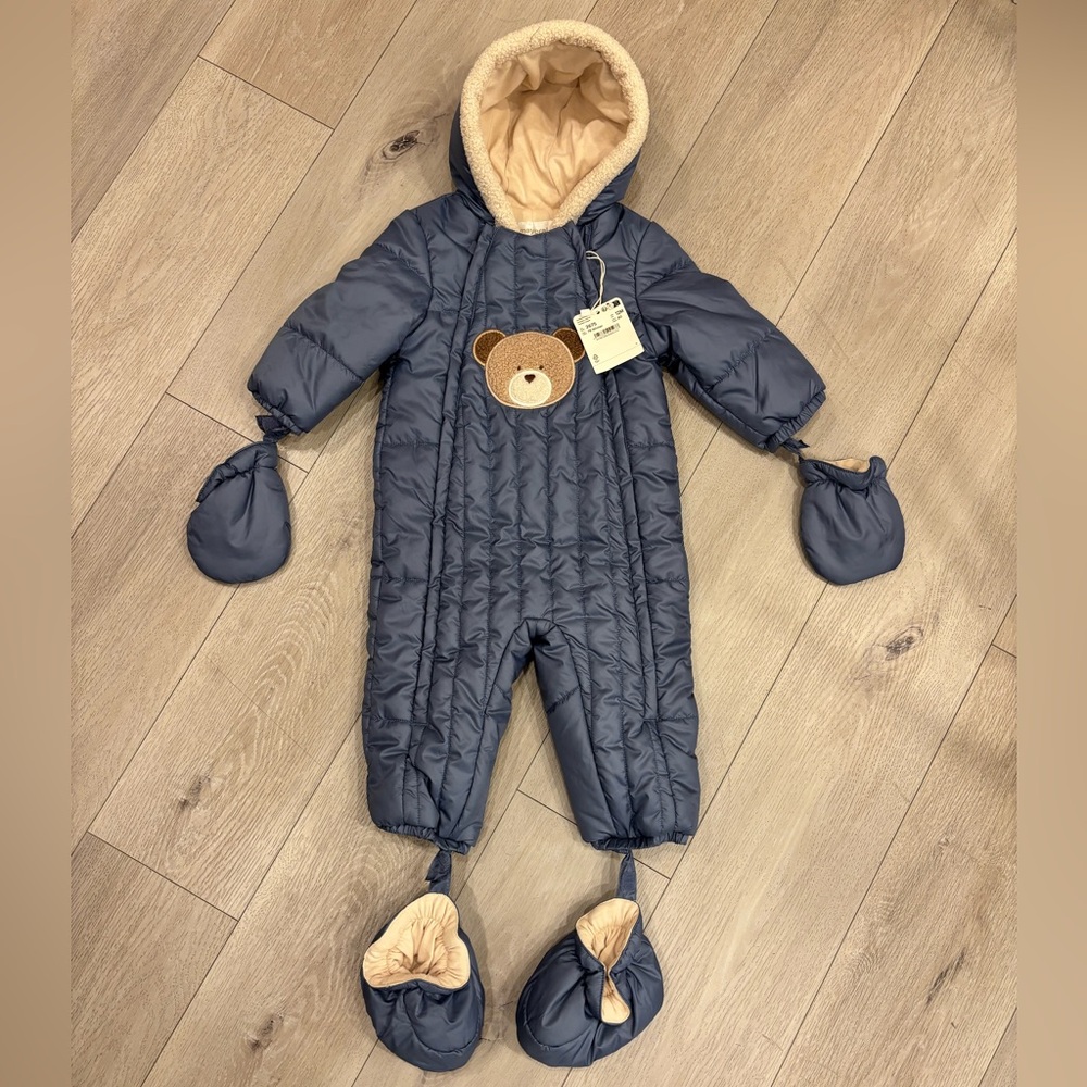Mayoral Baby Snowsuit with Detachable Mittens and Booties, 12 month / 80cm